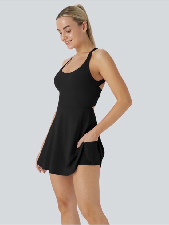 HALARA Dresses & Skirts - Halara SoftlyZero Airy Backless Twisted Cool Touch Active Dress- Easy Peezy Back